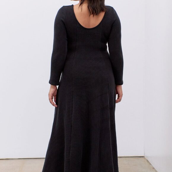 GUC Mara Hoffman Gwyneth knit dress in black rib (Sz XL) - Picture 5 of 7
